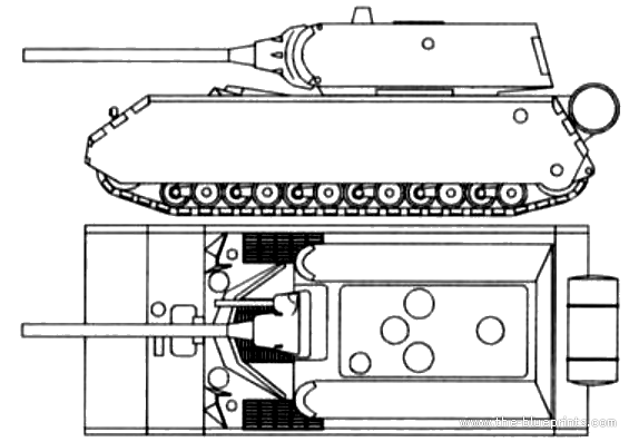 Танк Maus [Porsche Typ 105] - чертежи, габариты, рисунки